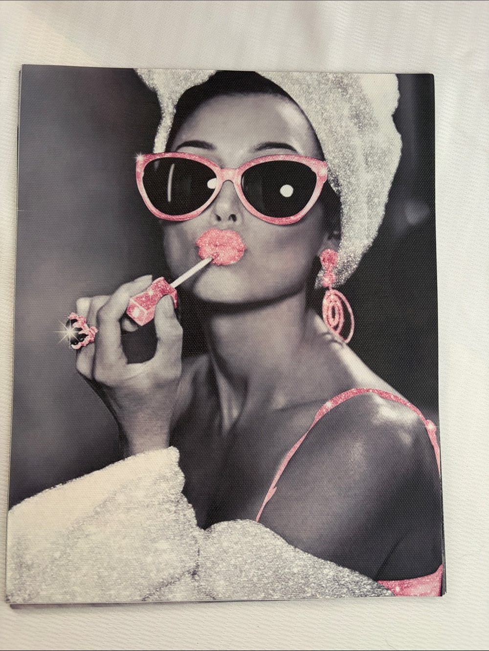 Set of (6) Pink Glam  Art Print for your bathroom! 8”x 10”